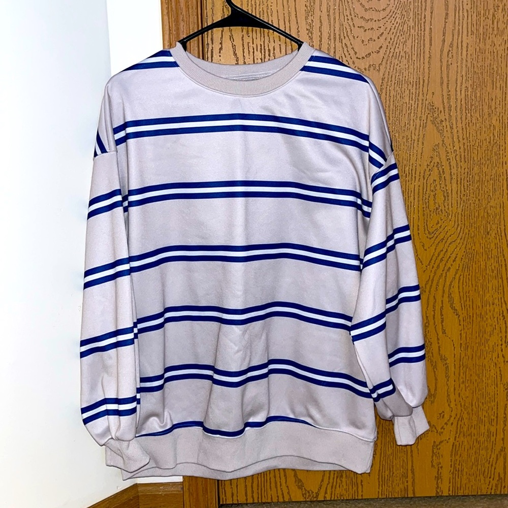 Striped Oversized Crewneck